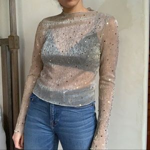 Sheer Revolve Top with Star Details